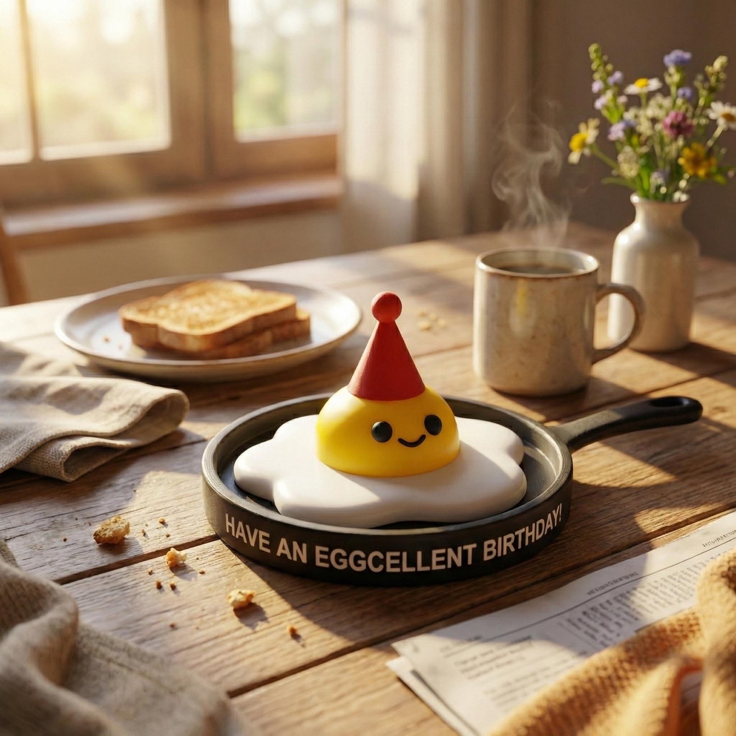 Grappig Verjaardagscadeau Spiegelei Eggcellent Birthday Cadeau voor Vriendin Bureau Decoratie