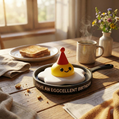 Grappig Verjaardagscadeau Spiegelei Eggcellent Birthday Cadeau voor Vriendin Bureau Decoratie