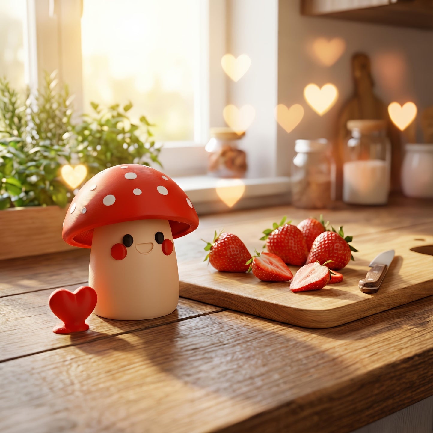 Cadeau voor Haar & Beste Vriendin - Paddenstoel Decoratie als Gelukscadeau - Valentijnscadeau Vrouw - Woondecoratie en Bureau Accessoires