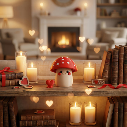 Cadeau voor Haar & Beste Vriendin - Paddenstoel Decoratie als Gelukscadeau - Valentijnscadeau Vrouw - Woondecoratie en Bureau Accessoires