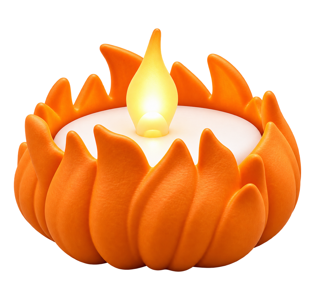 Detail van het verlichte Halloween kampvuur